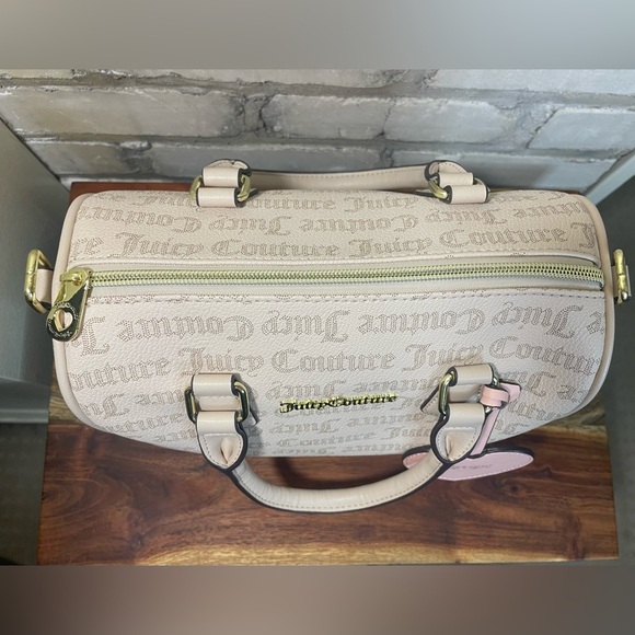 Juicy Couture  NWOT Pink Satchel with Heart Charm
And Gold Hardware, Medium - Picture 12 of 16